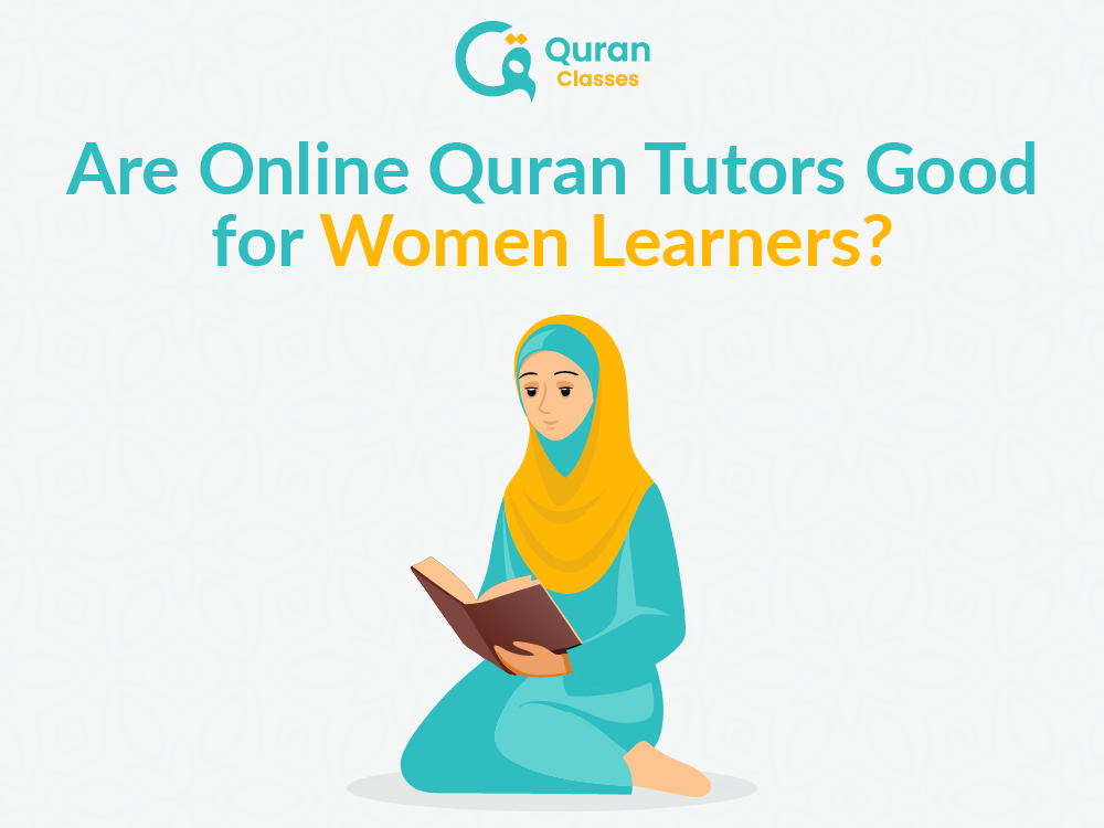 Muslim woman learning Quran online with female tutor guidance