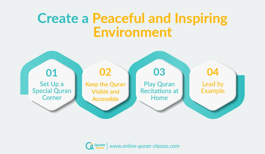 Peaceful home setup for kids to read the Quran