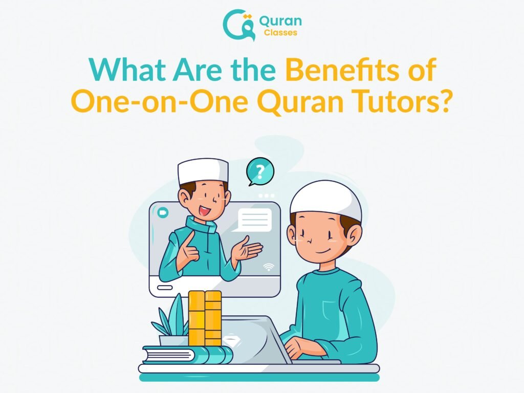 Muslim student learning Quran online with tutor
