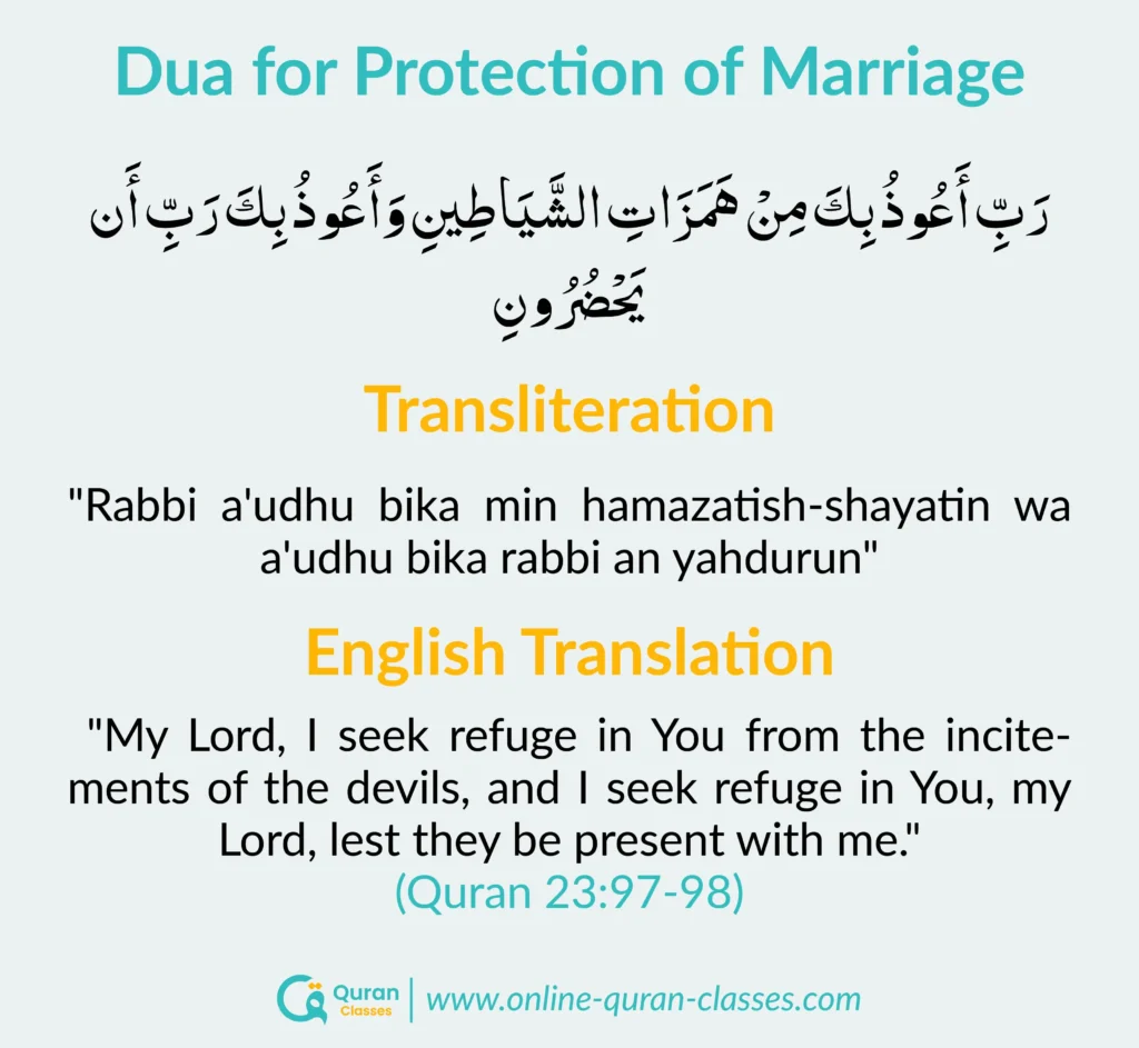 Quran dua for protection of marriage and family